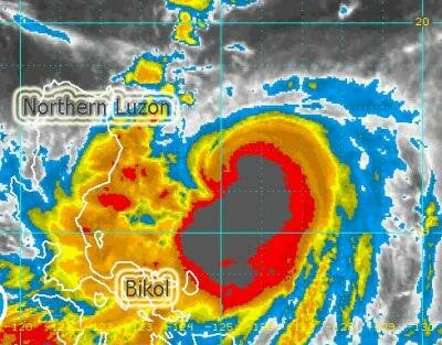 As of 6:00 A.M. today, Typhoon Mina's center was located 341 kilometers North-Norheast of Catanduanes or 384 East of Casiguran, Aurora at coordinates 16.3º North Latitude 125.7º East Longitude.