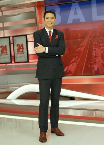 Ivan Mayrina co-anchors 24 Oras Weekend